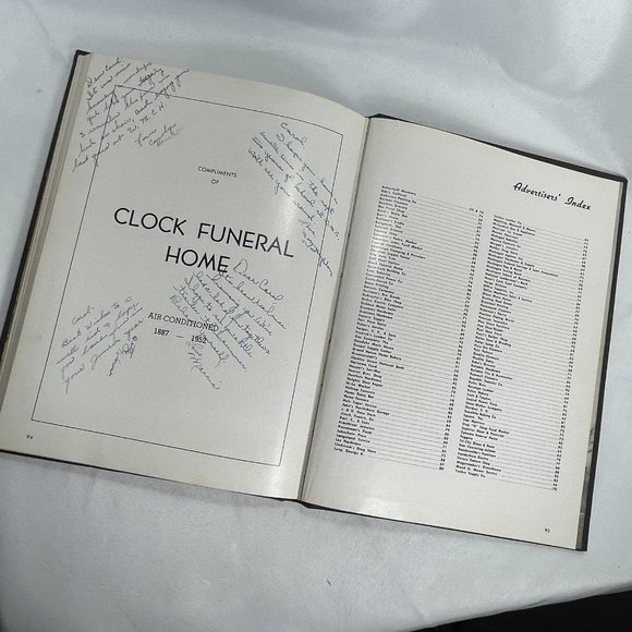 1952 Western Michigan Christian High School Yearbook Inscribed Good Luck Wishes - Picture 14 of 14